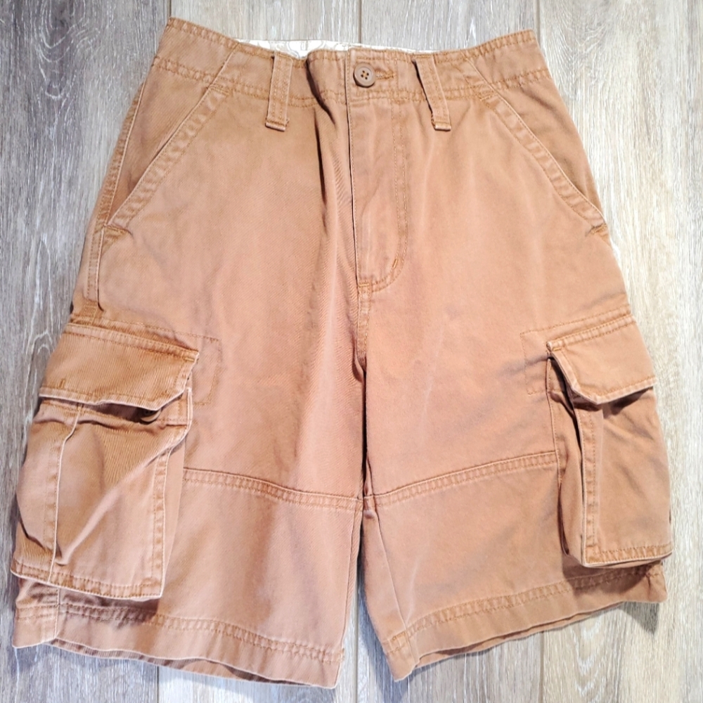 First Wave Boys Set Of 2 Kakhi & Sienna Brown Cargo Shorts Size 10